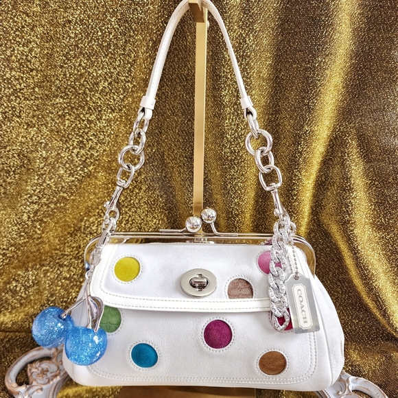 Rare Coach 2005 Special Ed Polka Dots Shoulder Handbag - Picture 1 of 15